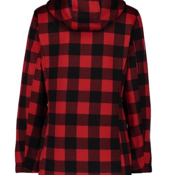 Candy Apple & Black Buffalo Check Fleece-Lined Jacket Big Chill - Picture 3 of 6